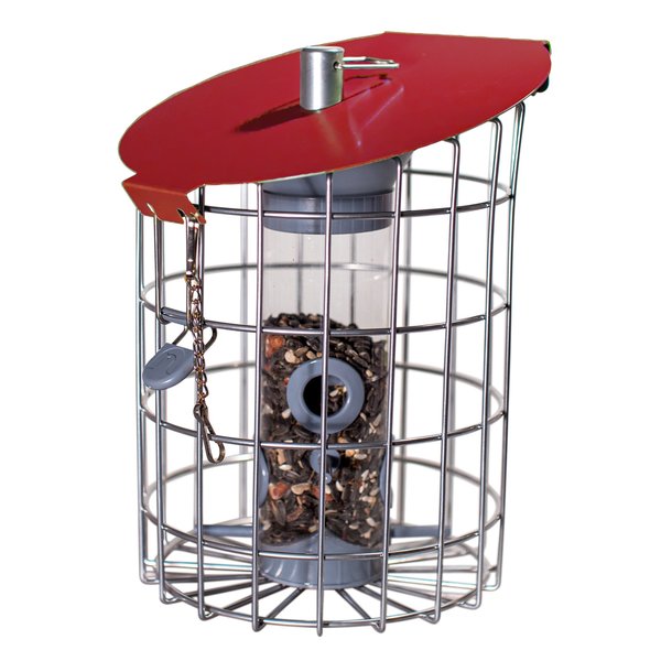 The Nuttery ROUNDHAUS SEED FEEDER RED RNMJ01R